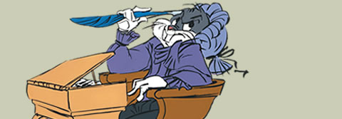 Bugs Bunny as Mozart from our Opera Pacific campaign